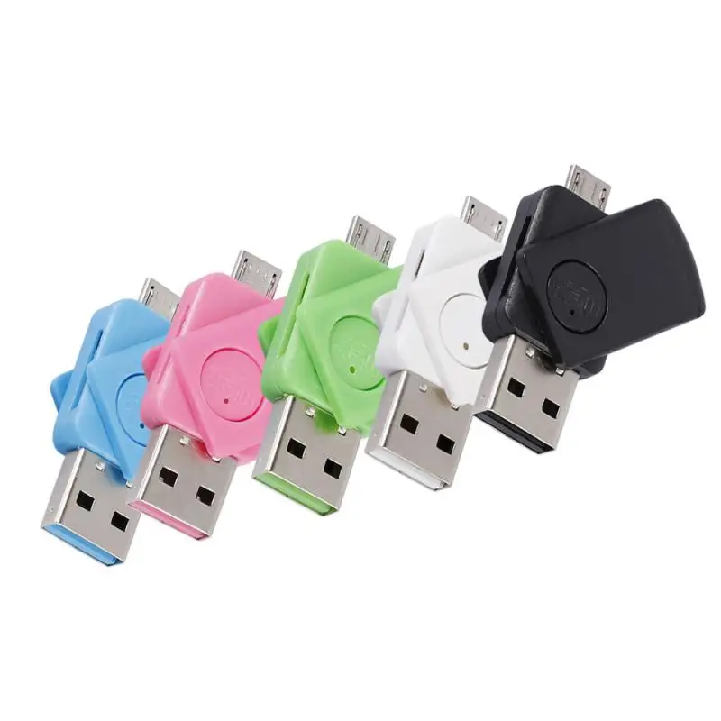 Кардридер OTG 2 в 1 универсальный TF/SD кардридер с разъемами типа C Micro USB и 0 для