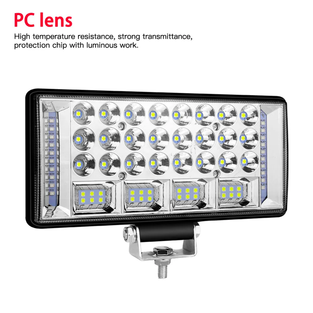204 Вт 68LED рабочий светильник, прожектор для мотоцикла, SUV, лодки, внедорожника, грузовика, ATV 6000 K, рабочий светильник, бар, головной светильник, лампа для вождения