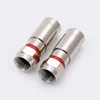 20pcs/lot Copper RG6/RG59 Weatherproof F Compression Connector RF COAXIAL Wire Connector Free soldering Adapter Red/Blue colors ► Photo 2/6