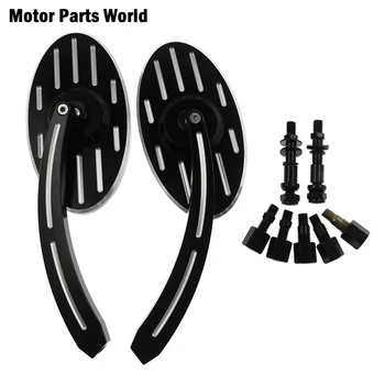 

Motorcycle Rear View Side Mirrors Black For Harley Touring Electra Glide Road Glide Road King Softail Fatboy Dyna Sportster XL