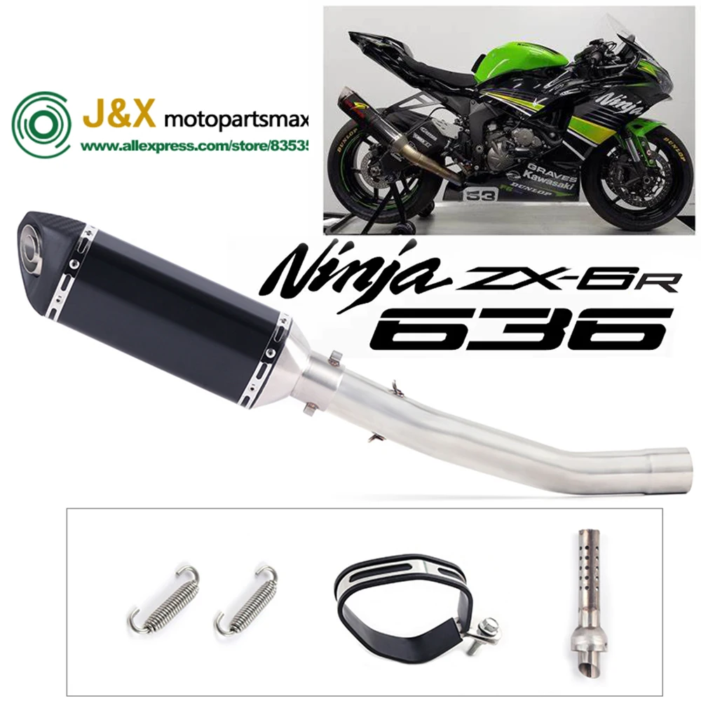 Slip on For Kawasaki Ninja Zx 6r Zx6r Zx636 Exhaust Motorcycle Exhaust