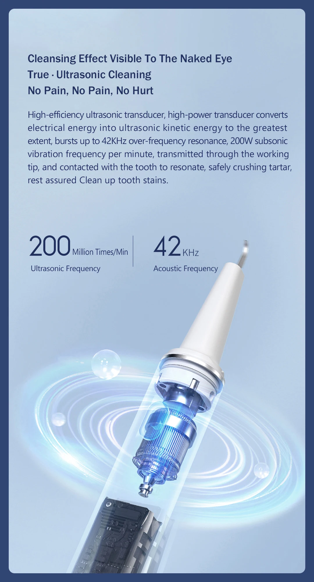 XIAOMI SUNUO inteligent Visual Ultrasonic Dental whitener Scaler Teeth