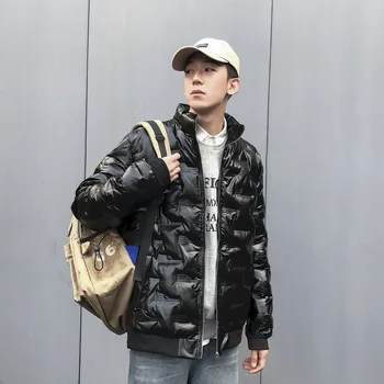 

Winter Thicken Leather Jacket Men's Slim Warm Parka Men Fashion Leather Coat Men Glossy Motorcycle Jacket Mens Clothes M-5XL