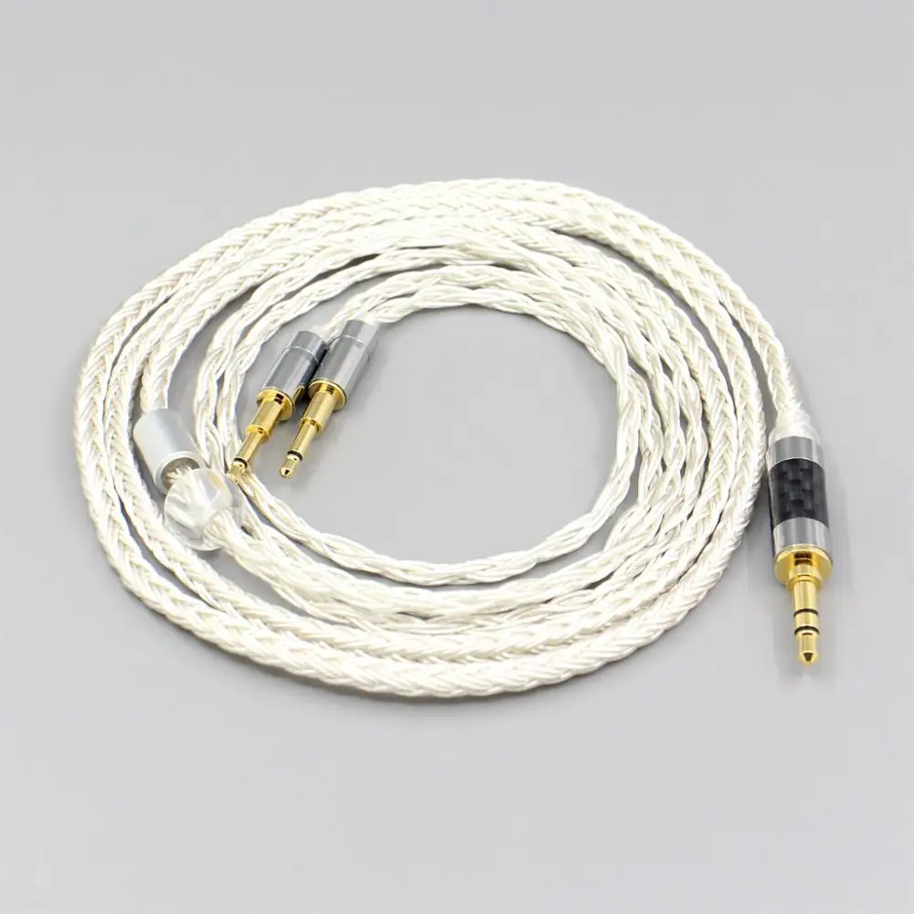 LN007051 16 Core OCC Silver Plated Headphone Cable For Hifiman HE560 HE 350 HE1000 V2 Headphone 2 5mm pin