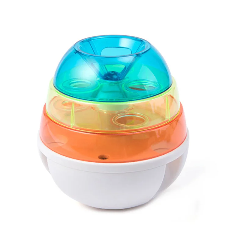 Игрушка-неваляшка для домашних животных кошки собаки IQ обучающая игрушка Автоматическая утечка дозатор для еды, пластиковая красочная игрушка-Кормушка для собак