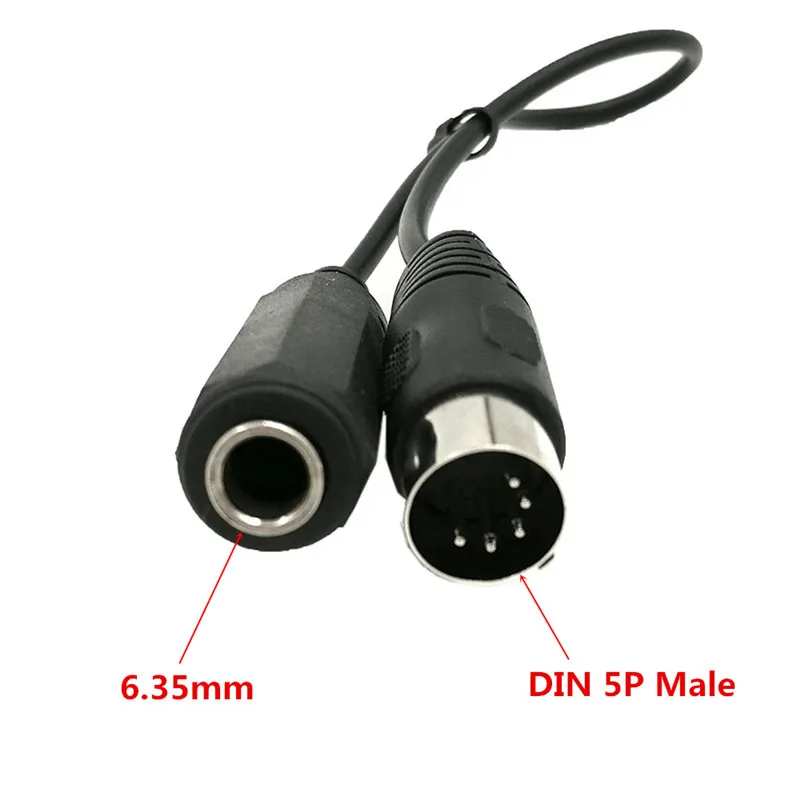 Кабель-удлинитель для MIDI-клавиатуры (орган электрогитара пианино) Din 5Pin Male-Monoprice 6
