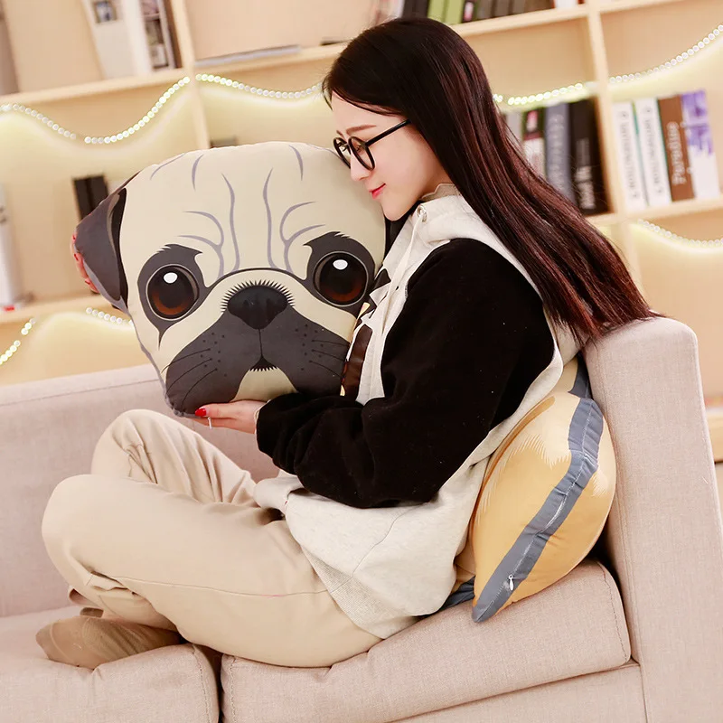 

Couch Pillow Cushion Household Large Size DOG'S Head Pillow Facial Expression Package Husky Backrest Car Back Cushion