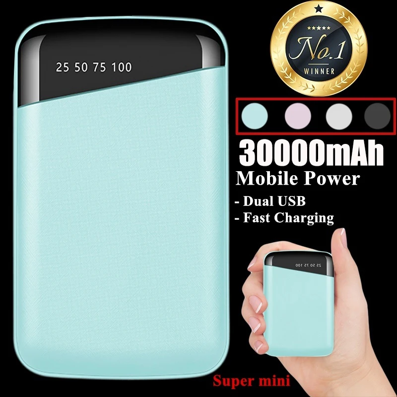

Xiaomi Mini Power Bank 30000mAh Powerbank External Battery Portable Fast Charger for All Smartphone Charger Bank Waterproof