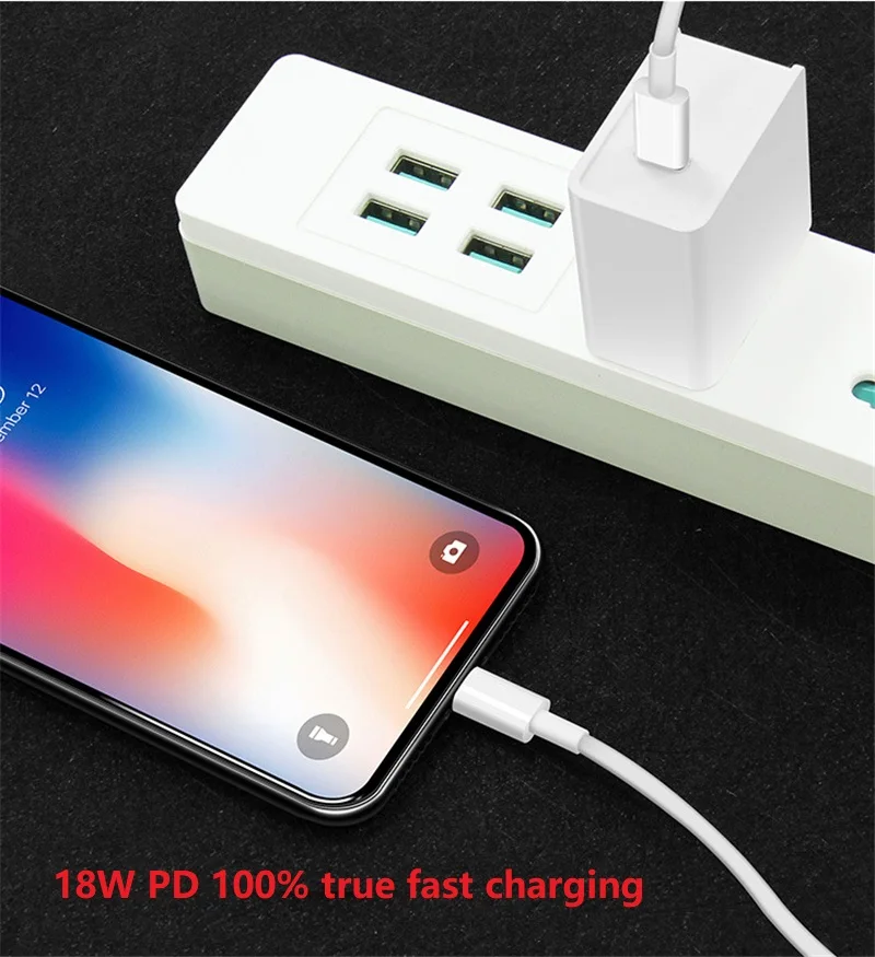 10 шт./AAAAA качественный кабель для быстрой зарядки PD Кабель с разъемом type C кабель для зарядки USB C до 8 pin Синхронизация данных для телефона 11 Pro Max Macbook