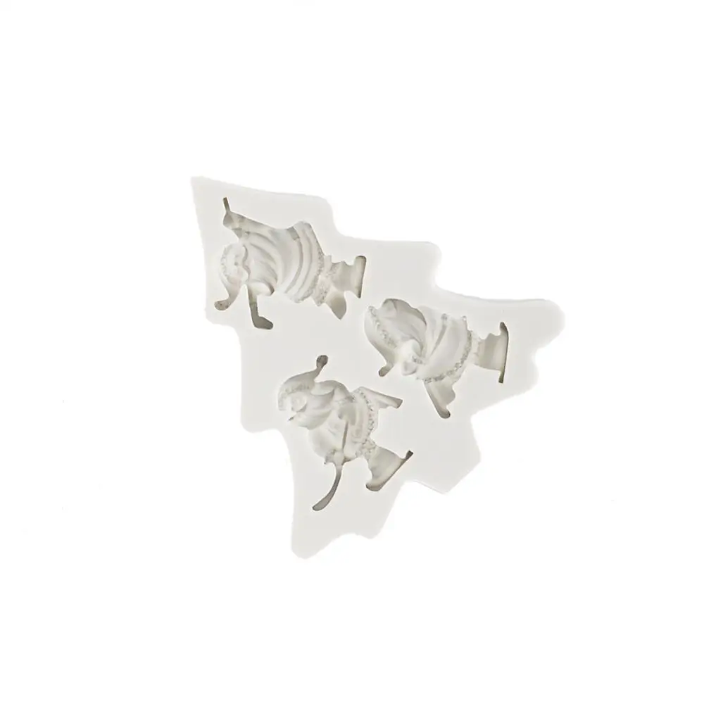 Рождественская елка форма Санта Клауса модель силиконовая для торта помадка