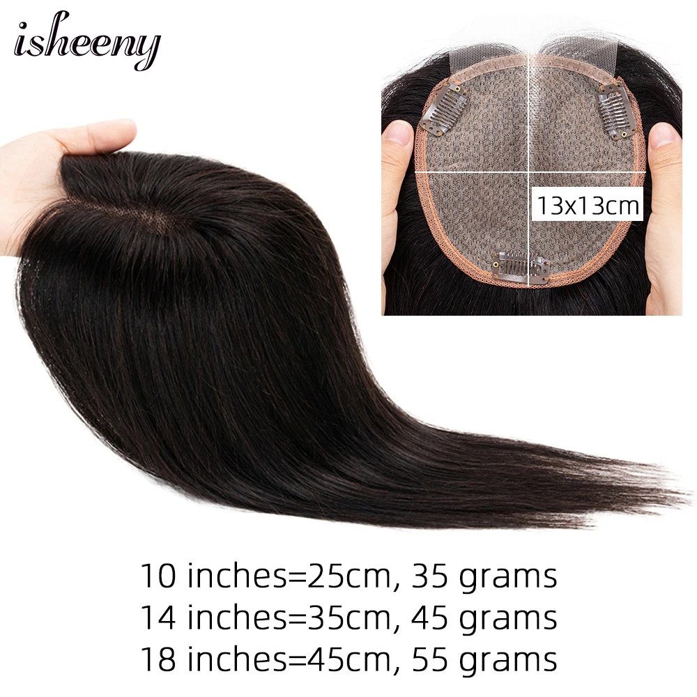 Isheeny donne Topper capelli pezzo veri capelli umani 10 