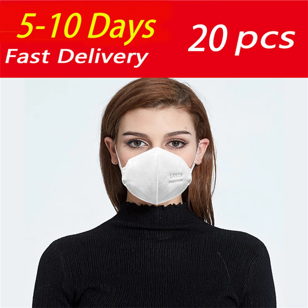 

YunTu Fast Shipping 10/20pcs Disposable Mask KN95 Face Mask 95% Filtration Protective Masks Dust Pollution 5-10 days