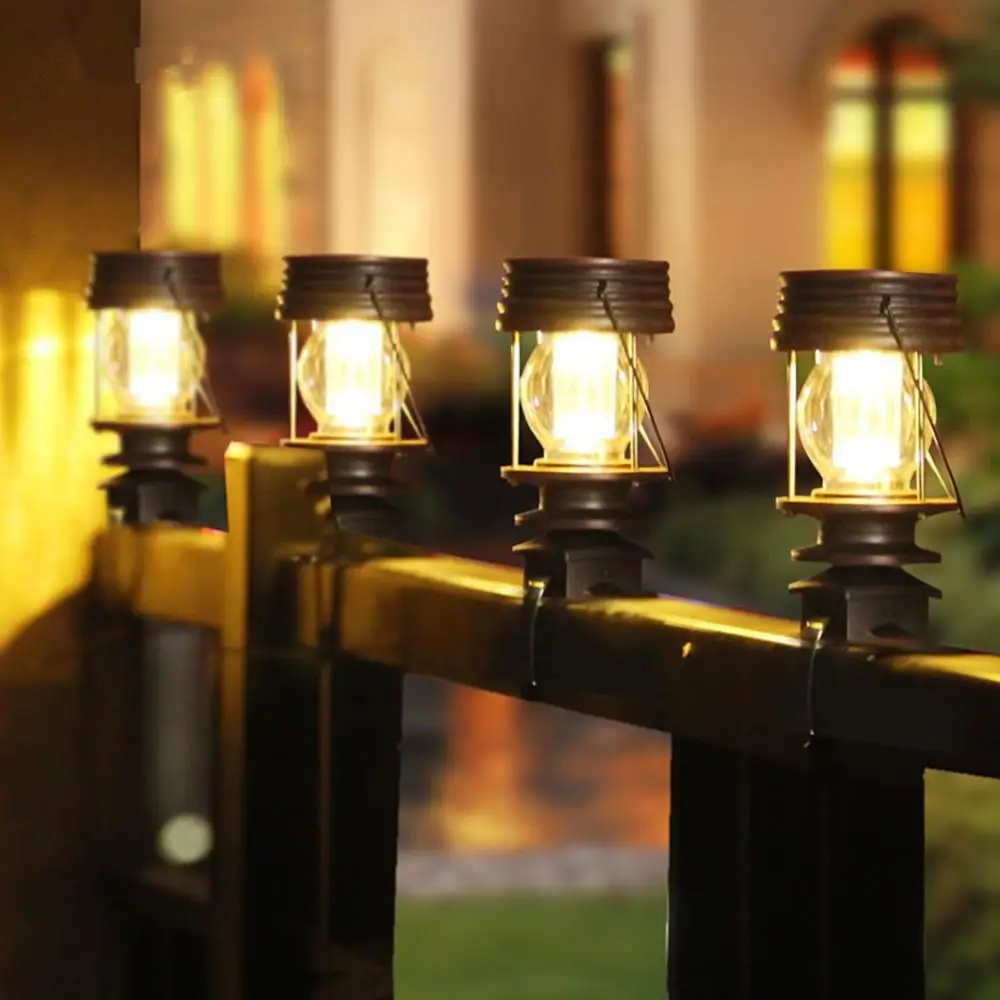 

2Pcs LED Retro Solar Hanging Lantern Garden Landscape Lighting
