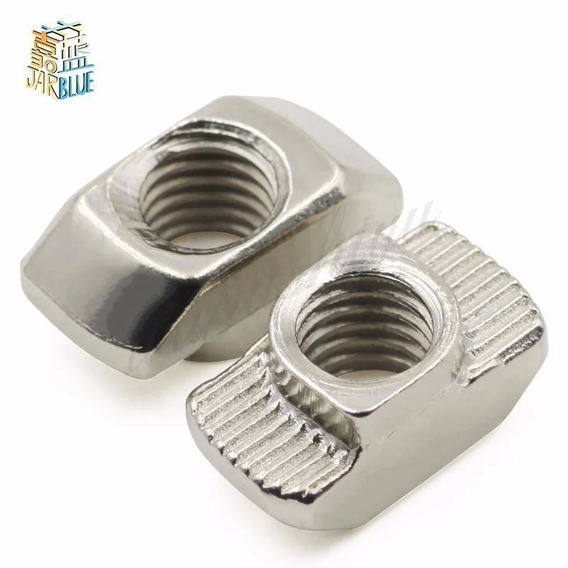 T-nut M3 M4 M5 M6 M8 Hammer Head T Nut Fasten Slot Nut Connector Nickel plated for 20 30 40 45 EU Aluminum Extrusion Profile