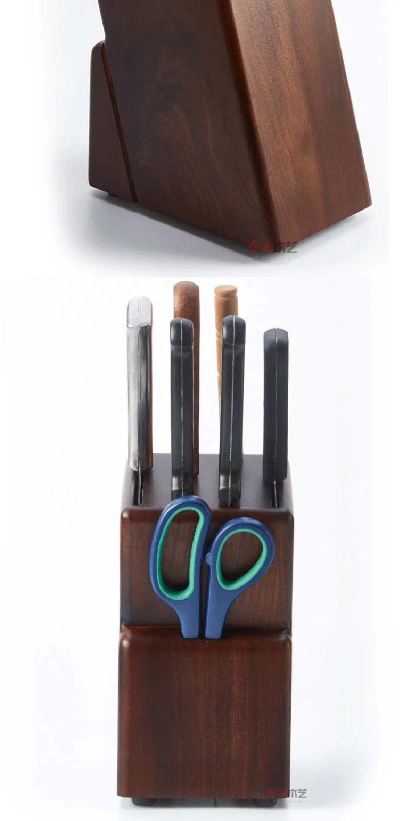 Top Grade Bamboo Kitchen Knife Holder 7-Holes Multifunctional Holder Knife Kitchen Utensils Storage Rack Knife Rack Kitchen Supplies11
