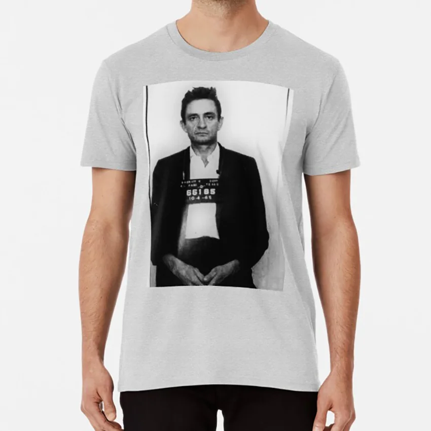 Футболка с надписью Jonny Cash Mugshot johny cash mugshot кантри музыкальная песня альбом