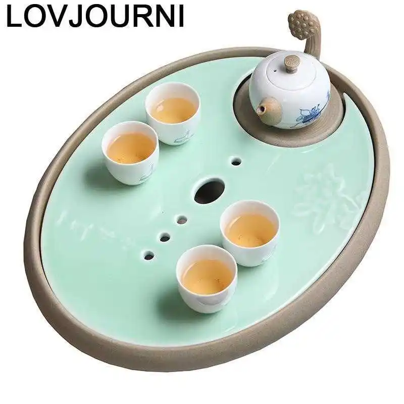 Juego De Te Chino Dienblad Puer Table Bandeja Para Servir Vassoio Da Portata Chinese Gongfu Holder Serving Tea Tray | Дом и сад
