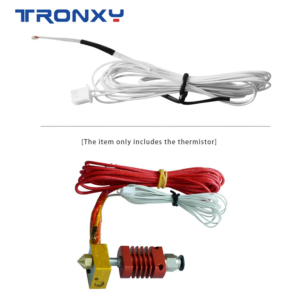 Tronxy 1 шт. 100 к Ом NTC 3950 Термисторы температурный сенсорный терминал кабель для 3D-принтера Запчасти Аксессуары экструдер Горячая кровать DIY