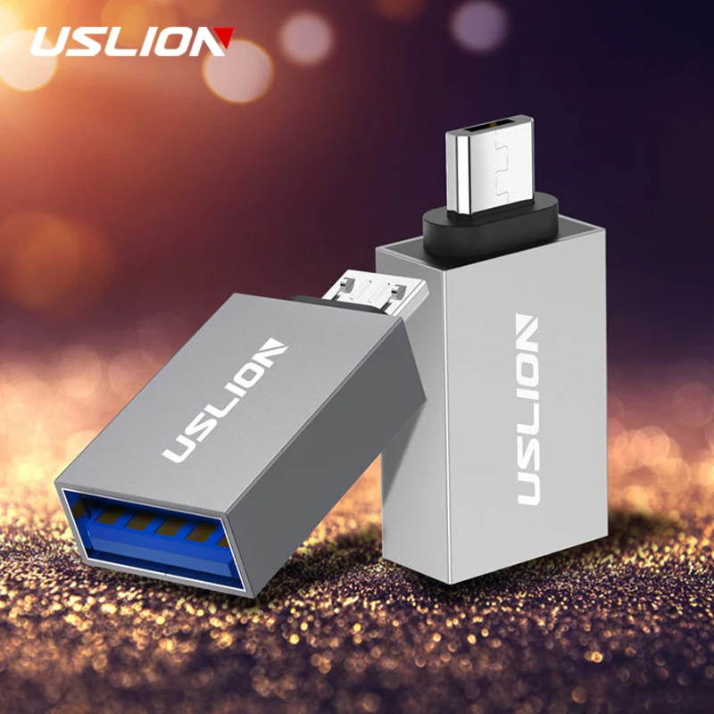 USLION OTG Micro USB адаптер OTG Micro USB к USB 3,0 конвертер кабель для передачи данных для телефона Android Мини адаптер для samsung Xiaomi