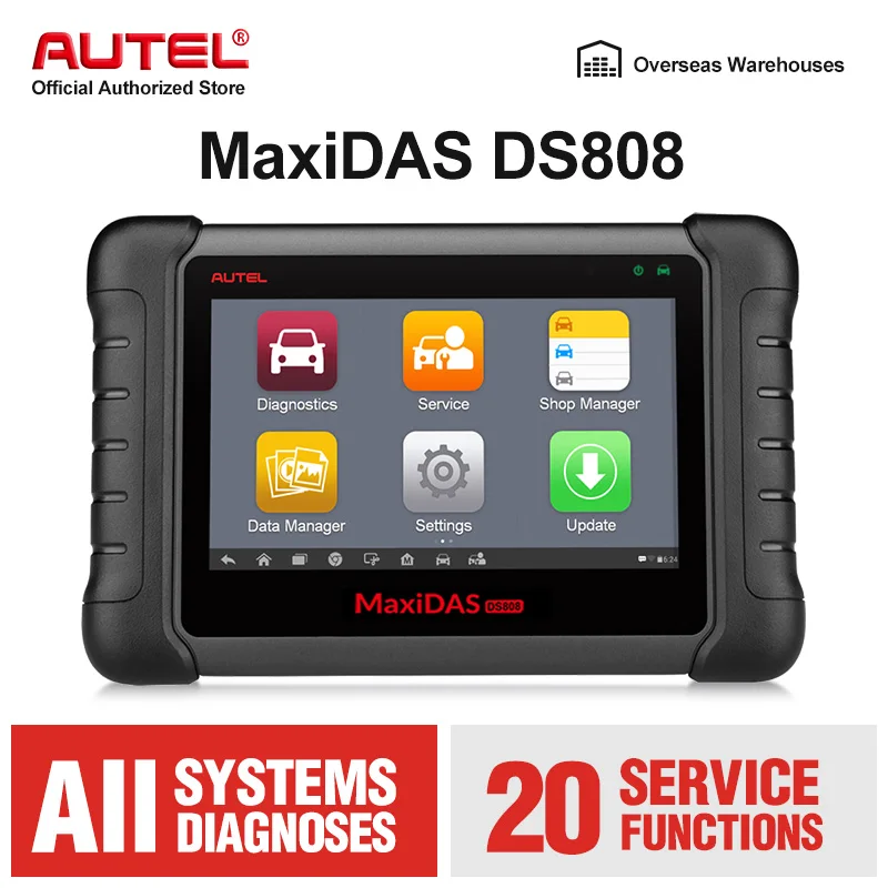 Autel MaxiDAS DS808 инструмент диагностики авто OBD2 сканер ключ кодирования код читателя совершенную версию DS708 же Функция как MS906