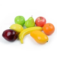 8 Uds. De imitación de comida Artificial, plátano falso, manzana, limón, naranja, adorno de simulación, artesanía, fotografía, ventana, decoración del hogar