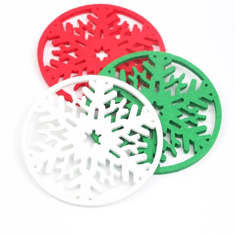 

Christmas Snowflake Cup Pad Heat Insulation Drink Mug Tea Coffee Drinkware Mat For Christmas Decroation Colors Random Delivery