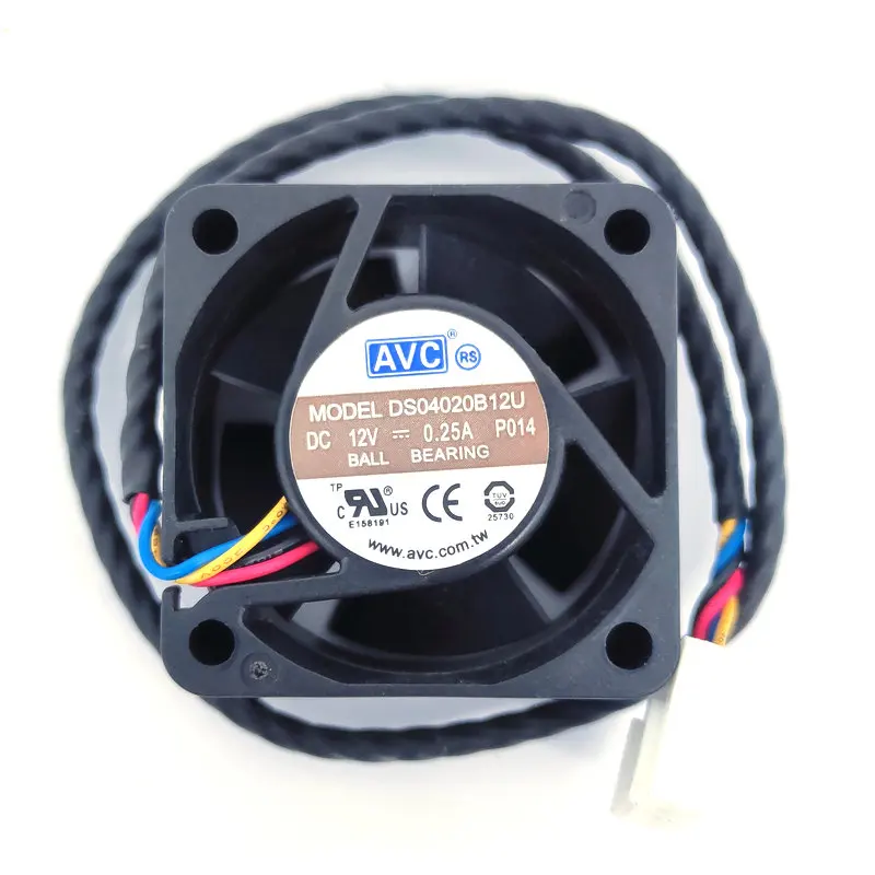 Новый Оригинальный AVC DS04020B12U DC12V 0.25A 40*40*20 мм 4 см скоростной охлаждающий вентилятор