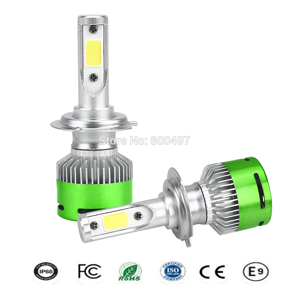 

New Universal H7 Px26d LED COB High Power 48W 3600lm Super White Waterproof IP68 Headlight Fog Light Running Light Kit