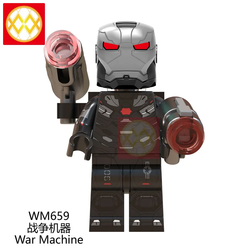 Одиночный Marvel Супер Герои ЖЕЛЕЗНЫЙ ЧЕЛОВЕК строительные блоки кирпичи Mark 6 MK 22 36 37 38 40 41 42 игрушки для детей модель подарок X0246 - Цвет: WM659-War Machine