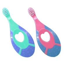 2 pçs cozy cerdas escovas de dentes do bebê escovas de dentes cuidado oral escovas de dentes (cor sortidas)
