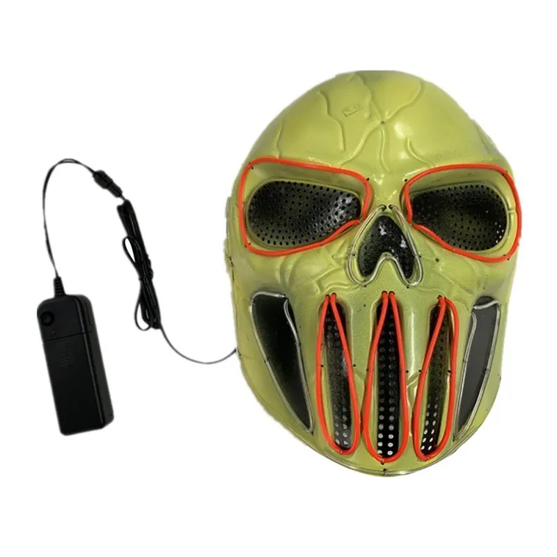 

Halloween Ghost Dance Party And Bar Environment-friendly Plastic Gorgeous Color Luminous LED Mask