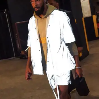 

20SS Hip-hop justin bieber fog Streetwear Short sleeve Shirts Relaxed Fit Autumn 3M Reflective Men Women Shirts tees