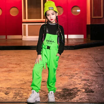 

Autumn Children'S Jazz Dance Clothing For Girls Hiphop Costumes Stage Competition Clothes Handsome Boys Street Wear Tie DWY2366