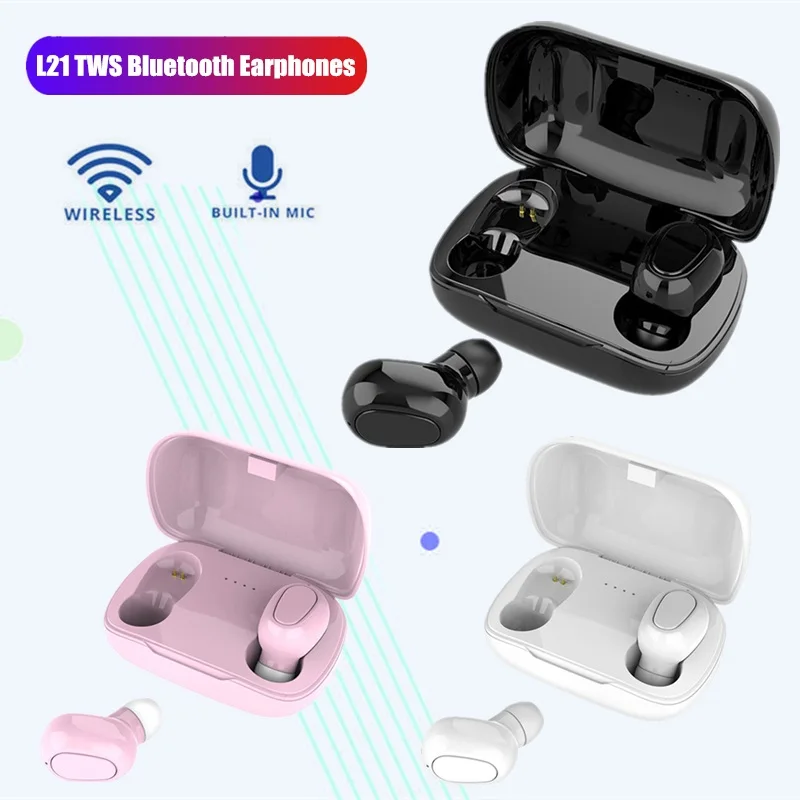 TWS-стереонаушники L21 с поддержкой Bluetooth 9D звуком | Электроника