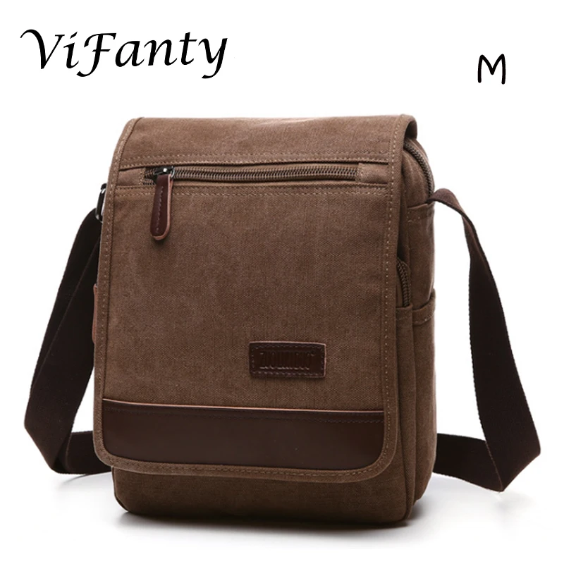 Coffee-M Разные размеры холщовая сумка-мессенджер школьная сумка через плечо сумки через плечо - Цвет: Coffee-M