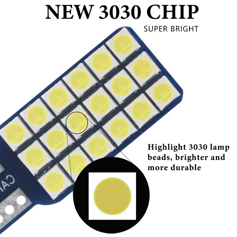 Светодиодсветодиодный лампа T10 W5W c5w 31/36/39/41 мм 18SMD 3030 1 шт.|Сигнальная лампа| |