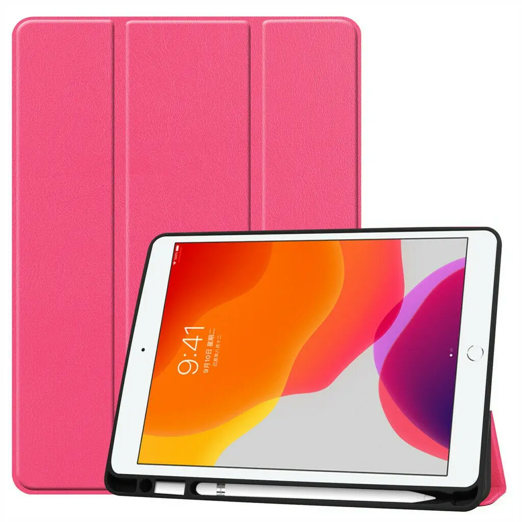 Для iPad 7th Gen 10," PU кожаный смарт-чехол Флип-подставка с держателем карандаша для сна A2200 A2198 A2232