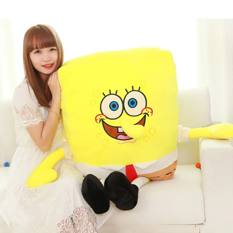 

Hot Sponge Bob Kids Soft Animals Stuffed Toys Baby Pillow Anime Plush Cartoon Doll Cute Christmas Toys For Children Gift