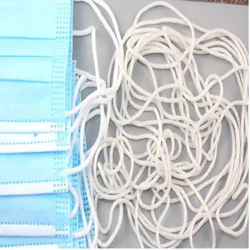 

Manufacturers direct round rubber elastic rope oil core belt spot green white 0.3cm high elastic nylon ear rope belt