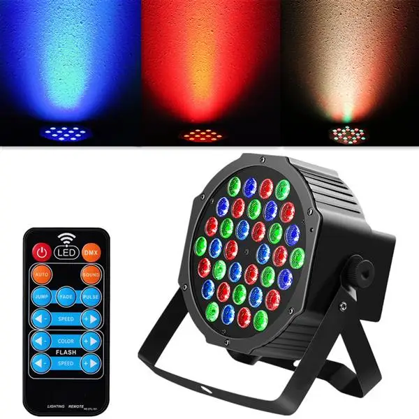 

36W 36-LED RGB Remote / Auto / Sound Control DMX512 High Brightness Mini DJ Bar Party Stage Lamp wit