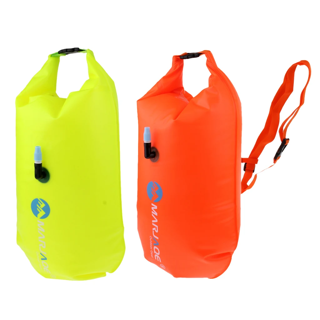 2 Pieces Inflatable Swim Tow Float Dry Bag Storage Pouch For Wild Swimming Floating Kayaking Surfing Stand Up Paddling