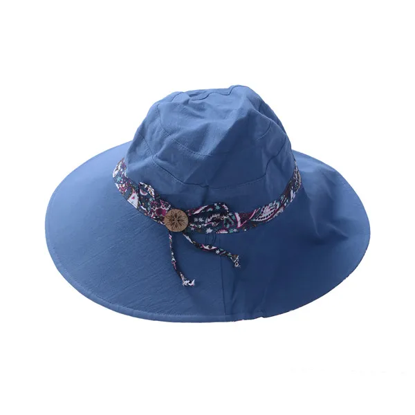 Синий Летняя шляпа Мода Fedoras винтажная чистая Женская пляжная солнцезащитная Кепка для девушек - Цвет: Синий
