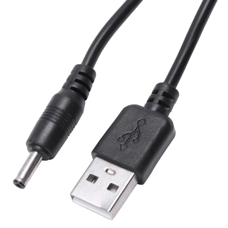 Мода-USB 2,0 A Тип папа-один 3,5 мм Джек DC кабель питания шнур черный 20"