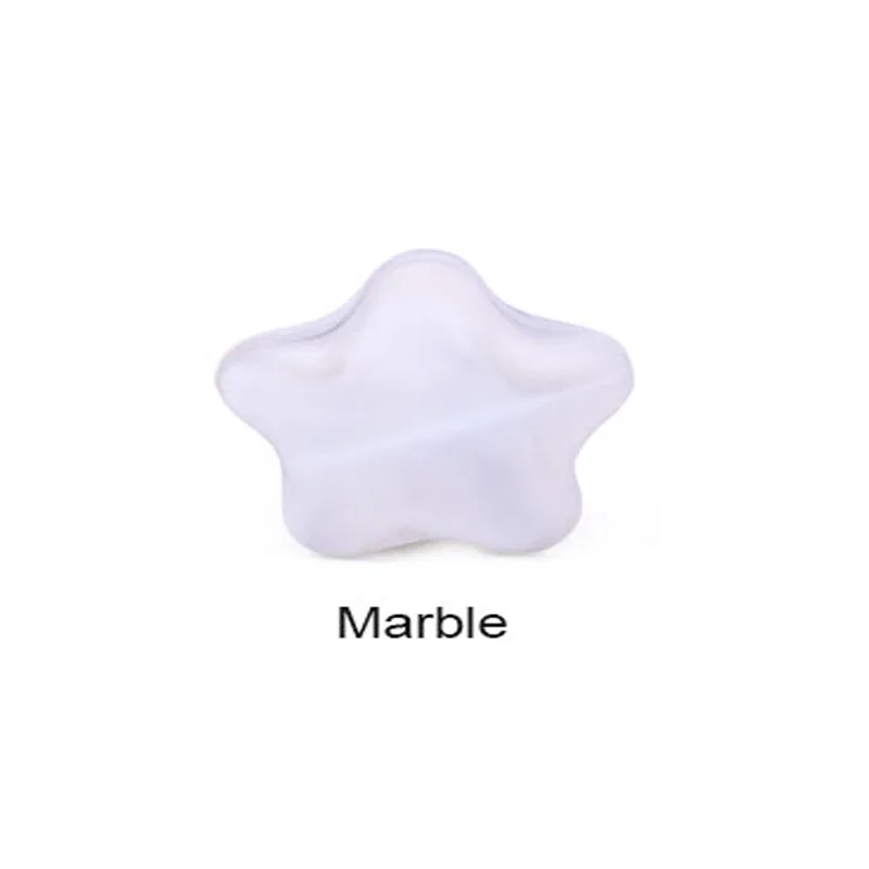 Marble 5 шт., силиконовые бусины Lucky Star, экологически чистые сенсорные Прорезыватели для зубов, Детские Прорезыватели, укусы, игрушки для изготовления ювелирных изделий, детские товары - Цвет: Marble