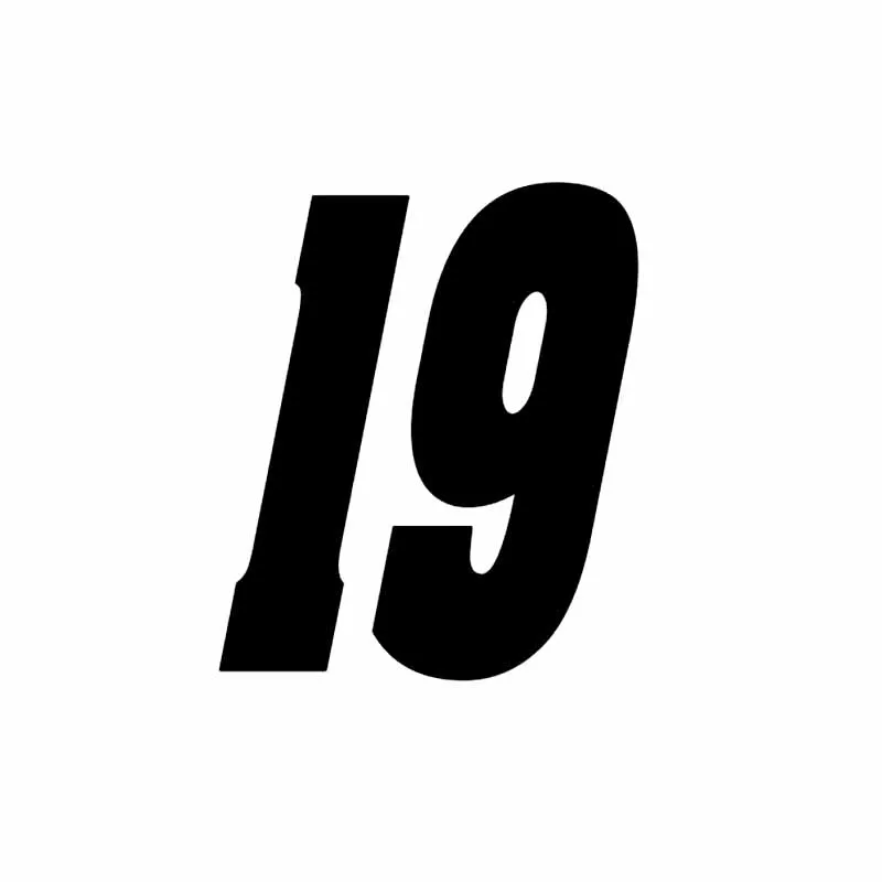 13 3*15 см Виниловая наклейка Lucky Number 19 для стайлинга автомобиля графические эмблемы