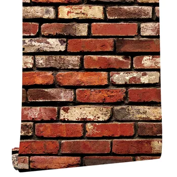 

Waterproof PVC self-adhesive wallpaper retro brick stone for bedroom living room office kitchen wall papers home decor bedroom