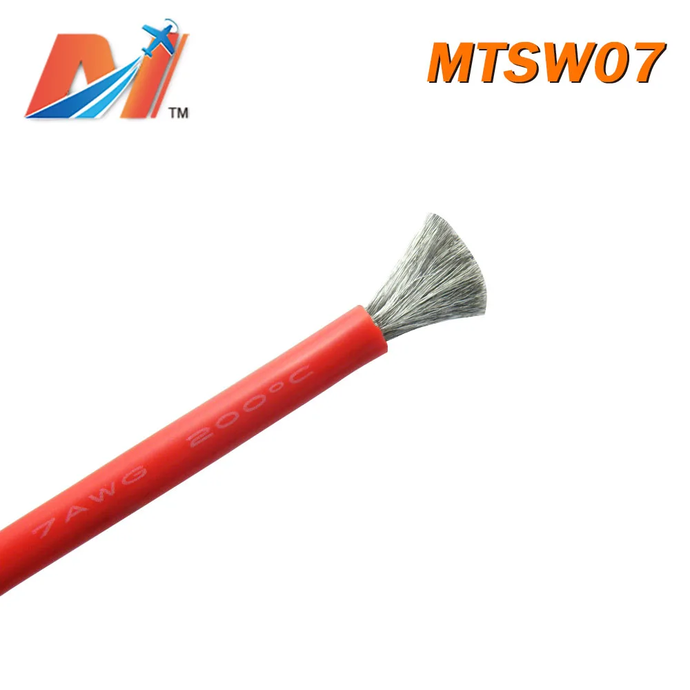 

Maytech Clearance Sale (1meter) power silicon wire AWG7 RED COLOR