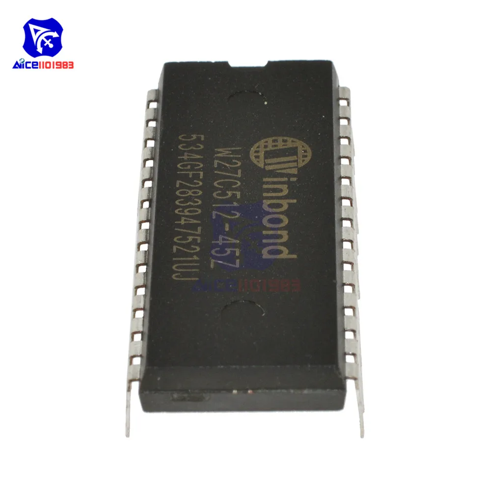 Diymore 10 шт./партия микросхемы W27C512 W27C512-45Z 28DIP IC EEPROM 512KBIT оригинальные Интегральные схемы