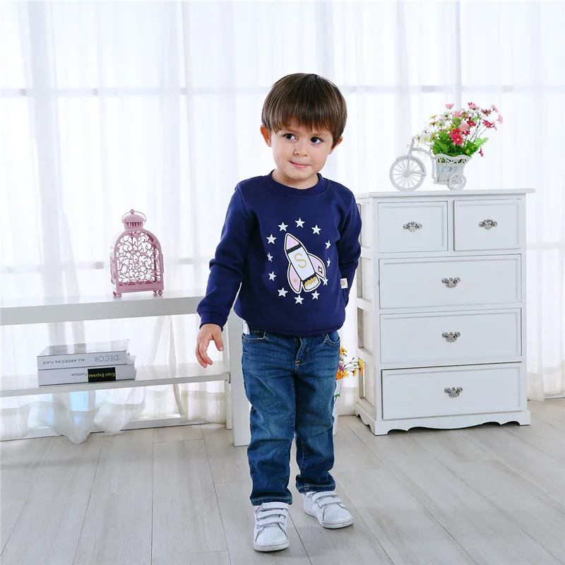 Весенне-осенний комплект одежды для маленьких мальчиков и девочек, хлопковая детская одежда для малышей спортивный костюм с надписью для
