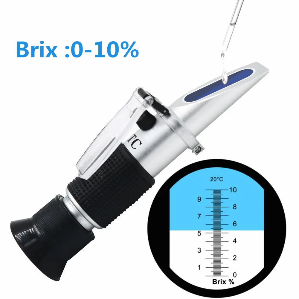 New Handheld Brix Refractometer 010 Brix with ATC LowConcentrated